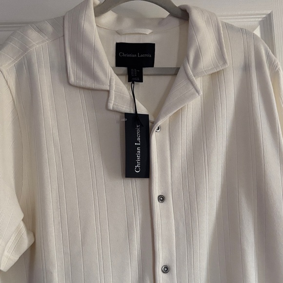Christian Lacroix Cream Casual Button Down Shirt - Picture 4 of 6